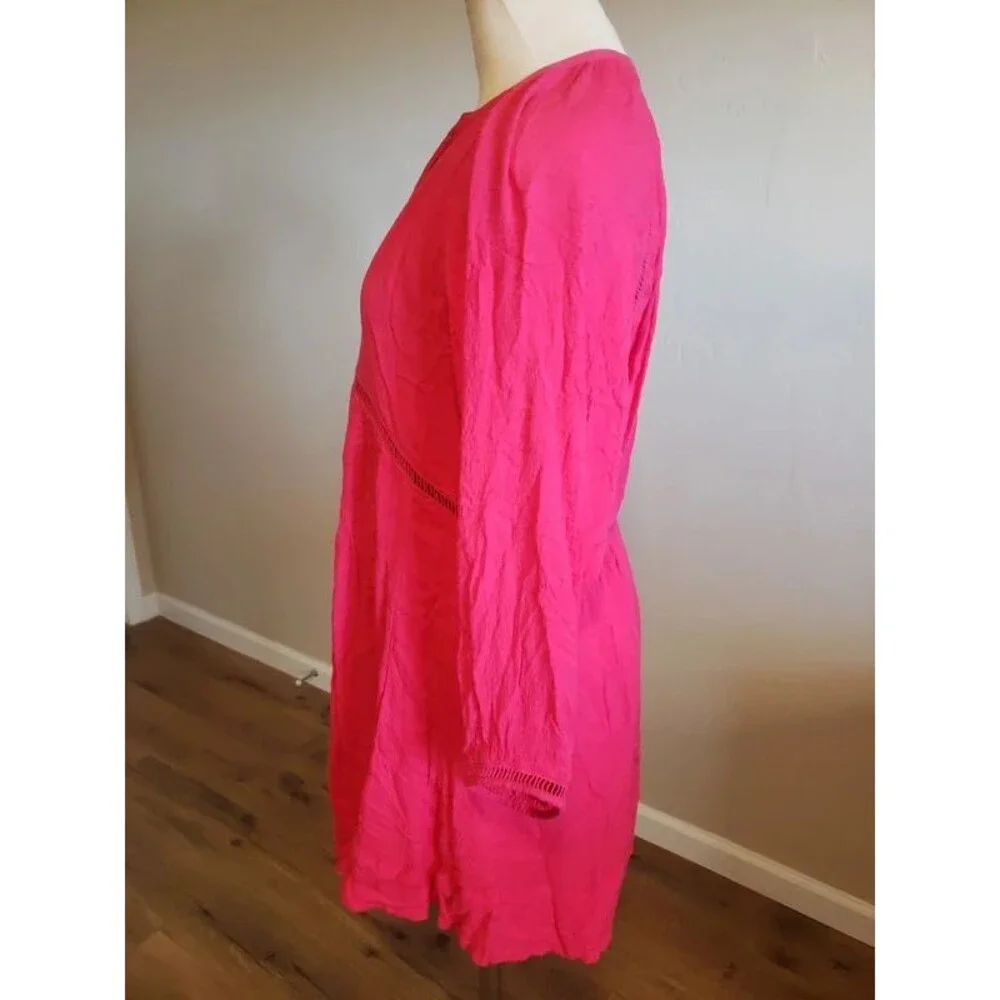 Free People Go Lightly Swing Dress Lined Mini Women's Hot PinkSize XS